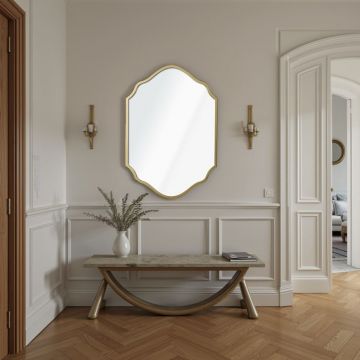 Oglinda decorativa, Hanah Home, Starlit 47 x 70, 47x70 cm, Auriu