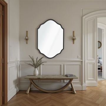 Oglinda decorativa, Hanah Home, Starlit 47 x 70, 47x70 cm, Negru