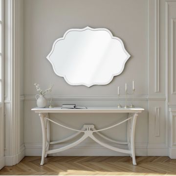 Oglinda decorativa, Hanah Home, Velvet 30 x 42, 30x42 cm, Alb