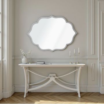 Oglinda decorativa, Hanah Home, Velvet 30 x 42, 30x42 cm, Argintiu