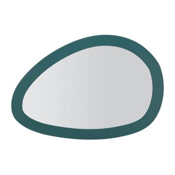 Oglinda decorativa, Mauro Ferretti, Saturn, 71x1.5x48 cm, fier/MDF, turcoaz