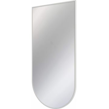 Oglinda suspendata, in rama aluminiu, alb mat, 50x100 cm, Deante Silia