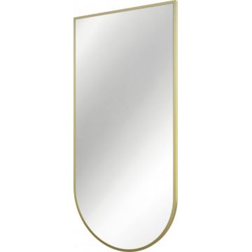 Oglinda suspendata, in rama aluminiu, auriu periat, 50x100 cm, Deante Silia