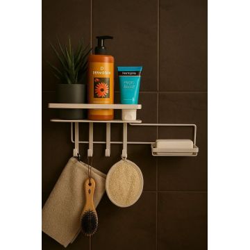 Organizator de baie, L'essentiel Maison, WB044-K, 40x10x24 cm, Crem