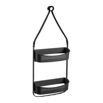 Raft pentru baie negru mat de agățat din plastic Vesper – douceur d'intérieur