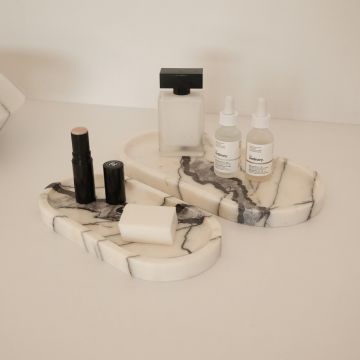 Set tava de baie, L'essentiel Maison, MAR07470302D, Alb