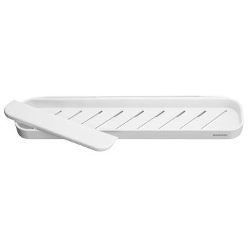 Suport accesorii dus + racleta, Brabantia, MindSet, 42.1x9x7.3 cm, aluminiu, alb