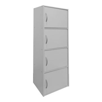 Dulap coloana Soline, Alb, Lemn, 40x34x120 cm - Eleganta și Functionalitate pentru Casa Ta!