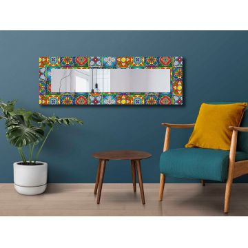Oglinda decorativa, 40120NISMA-007, Dimensiune: 20 x 100 cm, Multicolor
