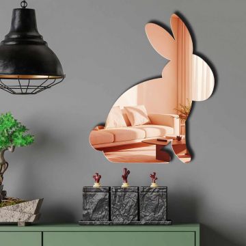 Oglinda decorativa, EAS001ROSEGOLD, Partea de jos: 100% EVA (Grosime: 10 mm), Auriu roz