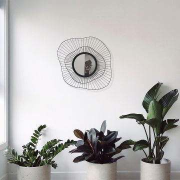 Oglinda decorativa, Euro Flora WM-015, Dimensiuni: 69 x 8 x 60 cm, Negru