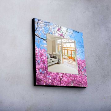 Oglinda decorativa, MA-072, Cadru: 100% LEMN DE PIN (Grosime: 27 mm), Multicolor
