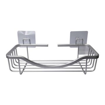 Raft pentru baie argintiu lucios autoadeziv din aluminiu Filaire Aluminium – douceur d'intérieur