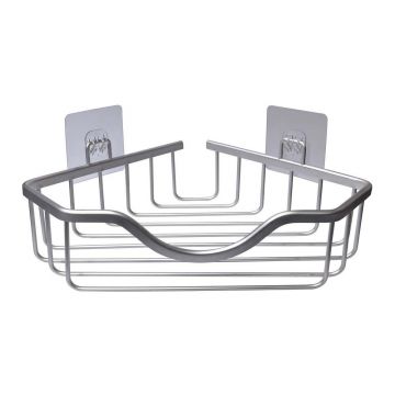 Raft pentru baie argintiu lucios autoadeziv/pentru colț din aluminiu Filaire Aluminium – douceur d'intérieur