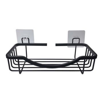 Raft pentru baie negru mat autoadeziv din aluminiu Filaire Aluminium – douceur d'intérieur