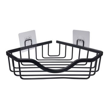 Raft pentru baie negru mat autoadeziv/pentru colț din aluminiu Filaire Aluminium – douceur d'intérieur