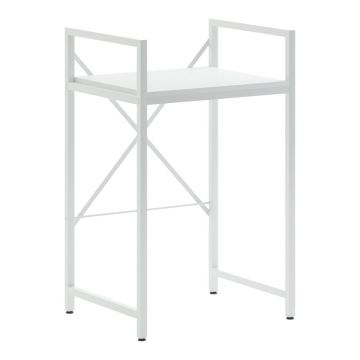 Raft suport pentru mașină de spălat-rufe cu funcție uscător Delavar, Metal Alb, 72x60x116 cm