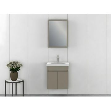 Set mobilier de baie (2 piese), Hanah Home, Amore 55, Latte