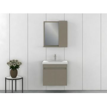 Set mobilier de baie (2 piese), Hanah Home, Amore 65, Latte