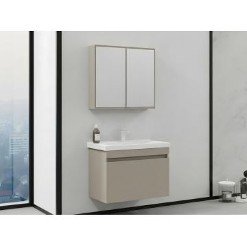 Set mobilier de baie (2 piese), Hanah Home, Bellezza 80, Latte