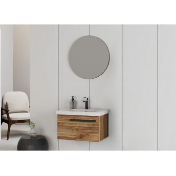 Set mobilier de baie (2 piese), Hanah Home, Bulu 65, Pin