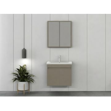 Set mobilier de baie (2 piese), Hanah Home, Foresta 65, Latte