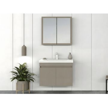 Set mobilier de baie (2 piese), Hanah Home, Foresta 80, Latte