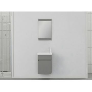 Set mobilier de baie (2 piese), Hanah Home, Mare 45, Gri Mat