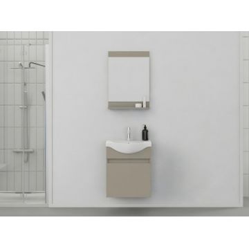 Set mobilier de baie (2 piese), Hanah Home, Mare 55, Latte