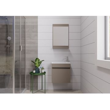 Set mobilier de baie (2 piese), Hanah Home, Passero 50, Latte