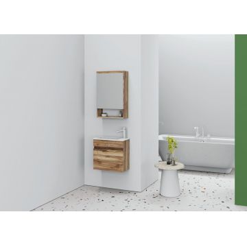 Set mobilier de baie (2 piese), Hanah Home, Pıccolo 50, Pin