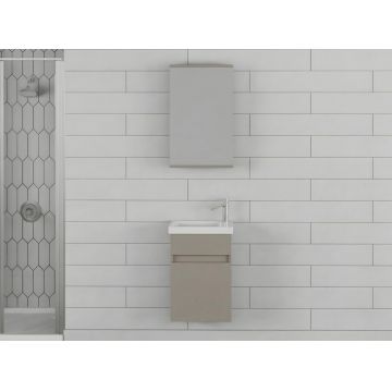 Set mobilier de baie (2 piese), Hanah Home, Sole 45, Latte