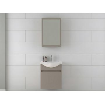 Set mobilier de baie (2 piese), Hanah Home, Sole 55, Latte