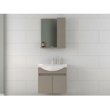 Set mobilier de baie (2 piese), Hanah Home, Sole 65, Latte