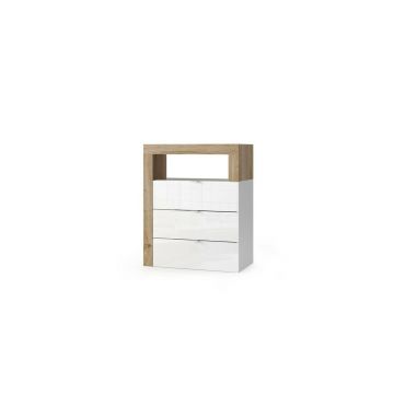 Dulap baie alb/maro LC Mobili Italia Hamburg 64x78 cm