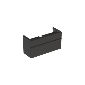 Dulap baza pentru lavoar suspendat Geberit Smyle Square lava gri inchis  2 sertare 119 cm