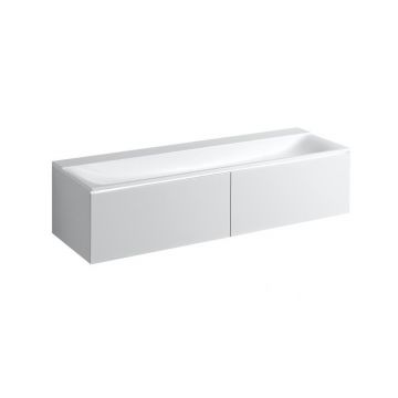 Dulap baza pentru lavoar suspendat Geberit Xeno2 alb 2 sertare 160 cm