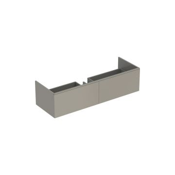Dulap baza pentru lavoar suspendat Geberit Xeno2 greige 2 sertare 140 cm