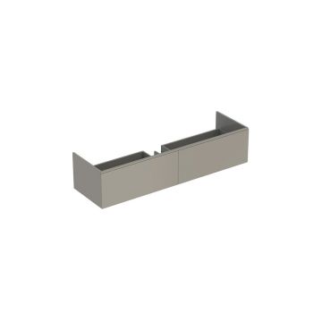 Dulap baza pentru lavoar suspendat Geberit Xeno2 greige 2 sertare 160 cm