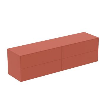 Dulap baza suspendat Ideal Standard Atelier Conca  rosu - oranj mat 4 sertare cu blat 200 cm