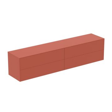 Dulap baza suspendat Ideal Standard Atelier Conca  rosu - oranj mat 4 sertare cu blat 240 cm