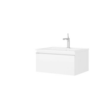 Set dulap baza alb si lavoar Savini Due Albatros 60 cm