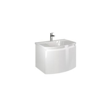 Set dulap baza alb si lavoar Savini Due Sole 60 cm