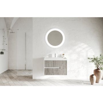 Set dulap baza gri si lavoar Savini Due Portofino 80 cm