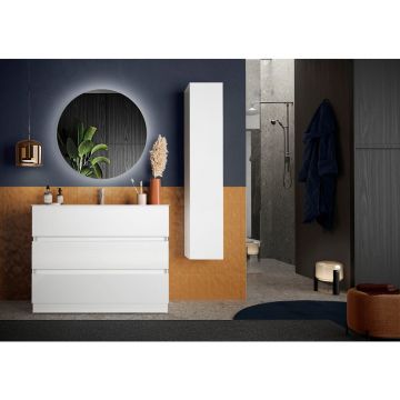 Set dulap baza si lavoar pe pardoseala alb LC Mobili Italia Start 101x86x47 cm