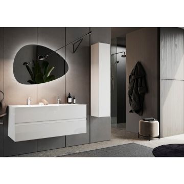 Set dulap baza si lavoar suspendat alb LC Mobili Italia Start 122x53x47 cm