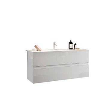 Set dulap baza si lavoar suspendat alb LC Mobili Italia Start 82x53x47 cm