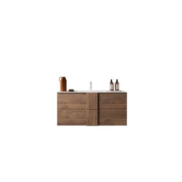 Set dulap baza si lavoar suspendat maro LC Mobili Italia Jupiter 101x53x47 cm