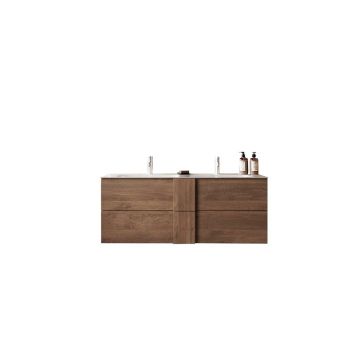 Set dulap baza si lavoar suspendat maro LC Mobili Italia Jupiter 122x53x47 cm