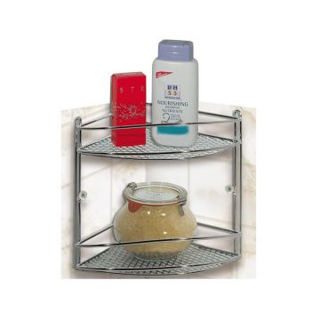 Etajera de colt pentru baie Artex, Star Moly Duo, metal cromat, 21x21x26 cm - Artex, Gri & Argintiu Etajera de colt pentru baie Artex, Star Moly Duo, metal cromat, 21x21x26 cm - Artex, Gri & Argintiu